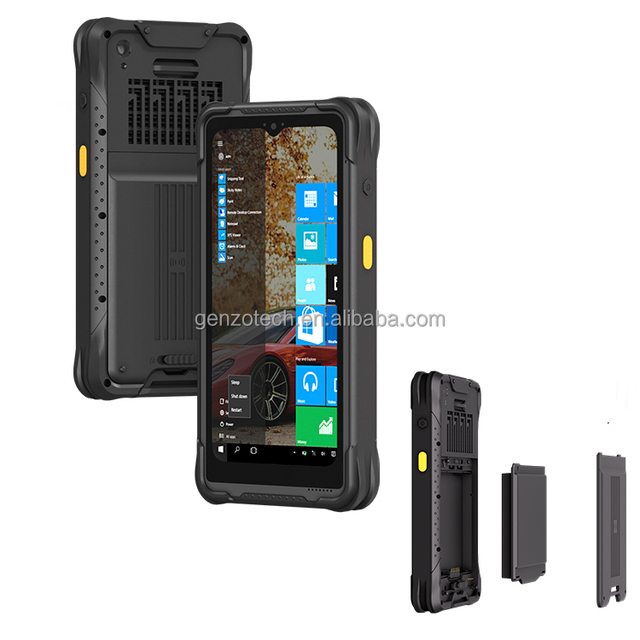 GENZO 6.5 Inch IP67 PDA Windows 11 Rugged Warehouse Barcode Scanner Handheld Mobile Tablette windows Pc