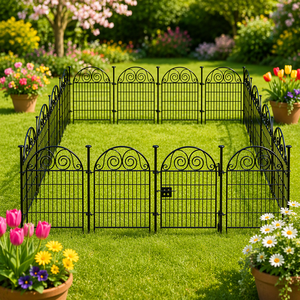 Recinto di Sicurezza Pieghevole in Ferro Nero per Cani, Design Ecologico Impermeabile, Altezza Personalizzabile, Modellazione 3D per Esterni e Fattorie - Product Image 3