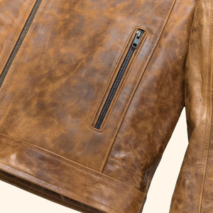 Chaqueta de Motocicleta de Cuero Genuino para Conducción Urbana, Equipo de Seguridad Premium, Chaqueta de Motociclista de Cuero con Cierre Frontal, la Mejor Chaqueta para Motociclistas - Product Image 4