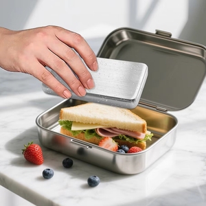 Plaque de congélation réutilisable en acier inoxydable économique pour sushis/bentos japonais - Longue durée, portable - Product Image 2