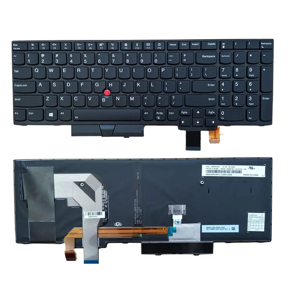 New Keyboard With Backlit For IBM Lenovo ThinkPad T570 T580 Keyboard with Backlit SP UK GR HB BE IT EU US DE Notebook Keyboards