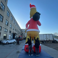 Décorations de Noël géantes debout, décorations de Noël extérieures, ornements gonflables Grinch