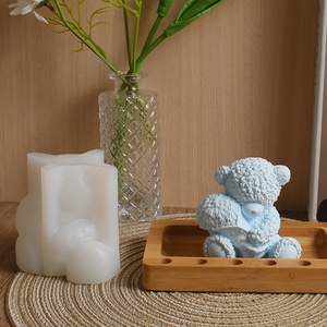 Valentine's Day Resin Mold <b>Cute</b> <b>Bear</b> Silicone Candle Mould for Home Decoration Scented Candle Molds - Product Image 5