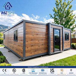 Maison conteneur modulaire extensible de 20 pieds avec protection RCBO 30mA, 1, 2, 3 ou 4 chambres, de luxe, étanche, pliable, portable, préfabriquée, type chalet - Product Image 1