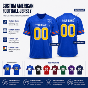 Maillot de football américain rétro personnalisé, respirant, imprimé, grande taille, style vintage, pour supporter le jour du match - Product Image 5