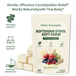 Suplemento Herbal para Suavizar el Tránsito, Diseño OEM ODM <span class=keywords><strong>de</strong></span> Greenpie, Suplemento Herbal para Suavizar el Tránsito, Masticables Suaves para Adultos - Product Image 5