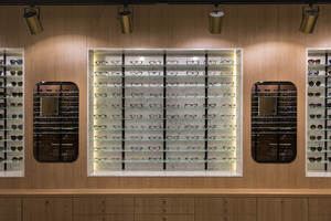 Comptoir mural de magasin optique robuste écologique au design de luxe haut de gamme Vitrine d'affichage haute couture avec éclairage LED - Product Image 3