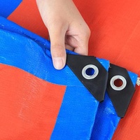 Terpal Kain Polietilen Tenun Biru/Oranye, Terpal Anti Air, Terpal HDPE 100% Anti Air, Penutup Tanah