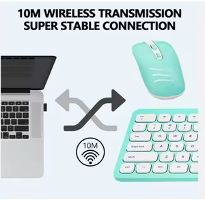 ชุดคีย์บอร์ดและเมาส์ไร้สายแบบบาง พร้อมไฟ RGB รองรับสวิตช์แบบ Scissor ใช้งานได้กับโน้ตบุ๊ก แล็ปท็อป Mac และคอมพิวเตอร์ตั้งโต๊ะ - Product Image 2