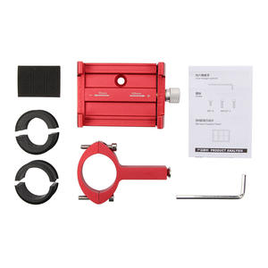 Soporte para teléfono de aleación de aluminio S011, 55mm, 100mm, ajustable para bicicleta, motocicleta, soporte de montaje, rojo y negro - Product Image 2
