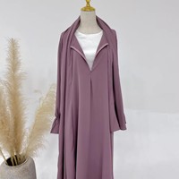 Nouveau style de Abaya modeste islamique vêtements Femmes Robe Nida à volants une pièce prière Abaya Robe femmes robe musulmane