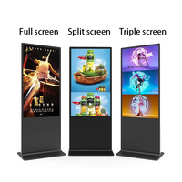 Écran numérique LED vertical interactif intelligent Android tactile LCD de 43, 50 et 55 pouces à haute luminosité pour affichage publicitaire sur pied intérieur