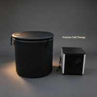 Baignoire portable à paroi souple pour bain froid avec couvercle et refroidisseur, pour la récupération sportive et la thérapie par l'eau froide des athlètes