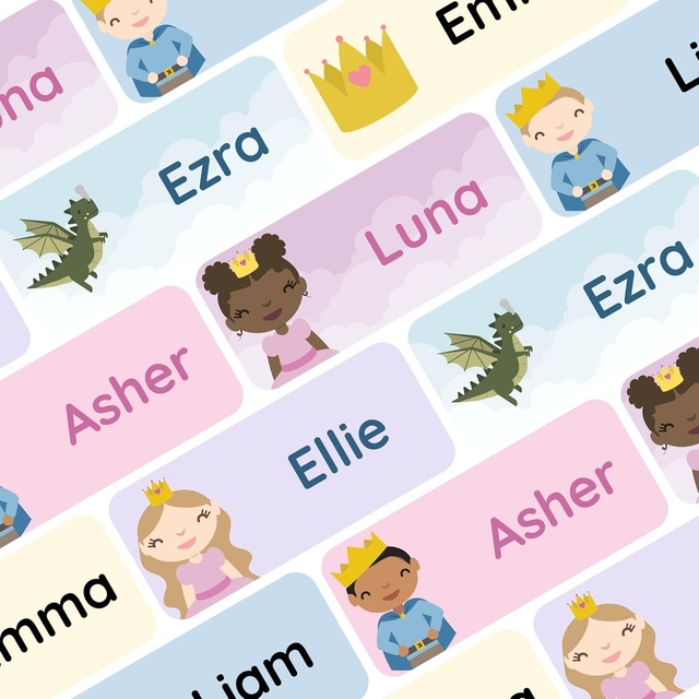 Custme fairy Theme Labels, Waterproof , Labels for Kids Clothing School Daycare Items Waterproof Durable