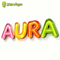 Lettres lumineuses LED personnalisées RGB Jelly Sign certifiées CE, étanches IPx7, décoration de voiture, acrylique semi-transparent, Bluetooth