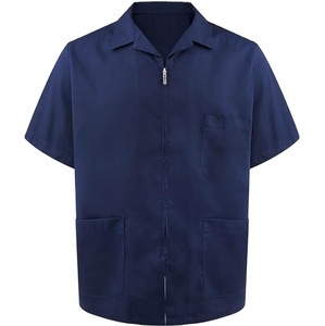 Veste de chemise de travail à manches courtes à fermeture éclair cachée résistante aux taches pour technicien mécanicien - Product Image 2