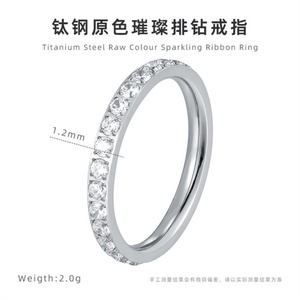 Wholesale Minimalist Jewelry <b>Crystal</b> <b>Ring</b> Women Anniversary Gift Gold Plated Stainless Steel Zircon <b>Ring</b> - Product Image 4