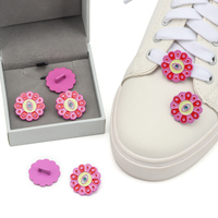 Usine Pas Cher Coloré Logo Métal Impression Lacets Serrure Sneaker Décoration Charme Accessoires