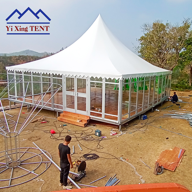 Water Proof 100 People Gazebo Tents Pagoda Tent 10 X 10 Tenda Pagoda Party Tent for Sale