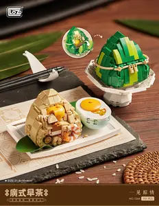 Lễ Hội thuyền rồng Loz bóng gạo nếp zongzi mô hình khối xây dựng đồ chơi