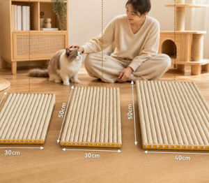Alfombra rascadora de sisal para gatos, plegable, antiarañazos, para afilar las garras, alfombra para el suelo del hogar. - Product Image 3