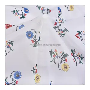 Высококачественные полиэфирные цветочные Шиммер с цветочным принтом, шифоновые ткани для платьев, шарф для одежды