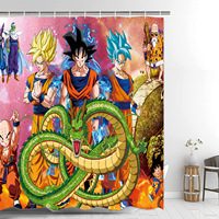Dragon Ball Goku Anime 3D Rideau de douche Set Home Decor Kids Christmas Gift