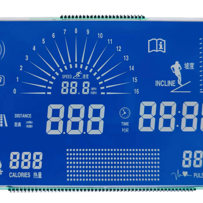 Segment Code Screen LCD Display Black