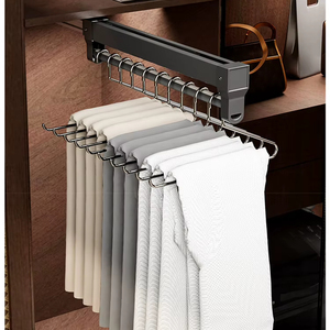 Oben Montierter Kleiderständer Metall-Kleiderbügel Garderobenorganizer Begehbarer Kleiderschrank Aufbewahrungszubehör Platzsparende Hardware - Product Image 1