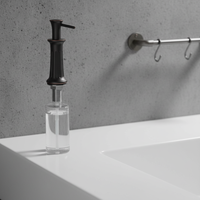 Distributeur de savon pour les mains en acier inoxydable écologique et élégant, avec une capacité de 450 ml et une garantie de 5 ans, pour usage hôtelier