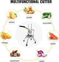 Commerciële Roestvrijstalen Groentechopper Frituursnijder Aardappelsnijder Metalen Constructie