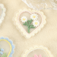 Appliques brodées en dentelle florale pastorale Kawaii à coudre, décorations DIY pour vêtements, chapeaux, sacs, et articles de loisirs créatifs