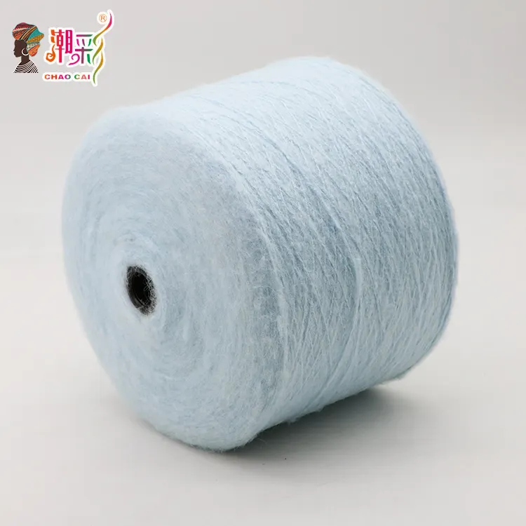 Hilo personalizado Color Micro lana elástica Mohame hilo 1/5.8NM Count 73% acrílico 14% nylon 10% LANA 3% spandex Mahai hilo mezclado
