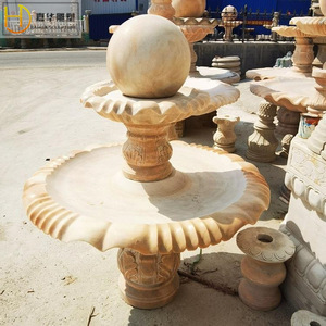 Colonne de fontaine en pierre Jiahua, ornement décoratif traditionnel d'extérieur, durable - Product Image 3