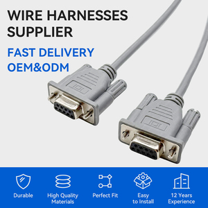 Câble de communication série DB9 RS232 D-Sub personnalisé, professionnel, durable, flexible, industriel, blindé, gaine en cuivre PVC - Product Image 4