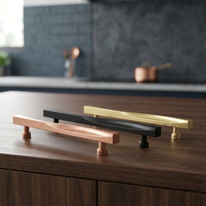 Modern Brass Round Cabinet Handles <b>Drawer</b> <b>Pulls</b> Minimalist Design Durable Easy Installation Villa Kitchen Outdoor Hotel Use - Product Image 5
