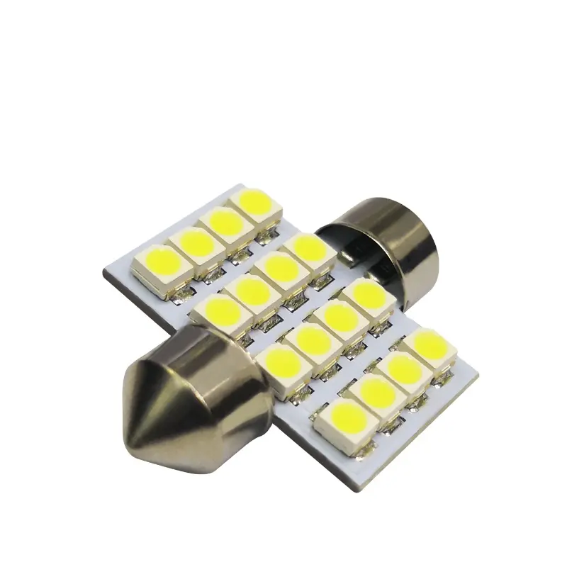 Perfecty LED Festoon 31mm 36mm 39mm 41mm C5W Dome Light Bulbs 16 SMD 3528 Car LED Interior Reading Lights Auto Reading Lamps