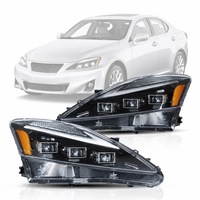 Phares LED d'usine 2ème génération XE20 IS 220d/F 300 350, feux avant de voiture à clignotants séquentiels 2006-2012 pour Lexus IS250