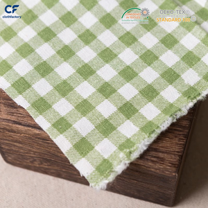 Tissu en <span class=keywords><strong>coton</strong></span> et <span class=keywords><strong>lin</strong></span> européen à carreaux, doux et lavé, style rétro, pour robes, serviettes et textiles - Product Image 4