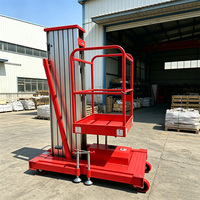 Plateforme élévatrice mobile hydraulique à mât unique en alliage d'aluminium personnalisée, plateforme élévatrice verticale industrielle pour travaux en hauteur