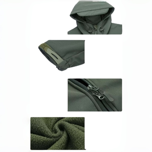 Chaqueta Táctica para Hombre, Impermeable, con Capucha, para Senderismo, Camping, Invierno, Forro Polar, Cortavientos - Product Image 3