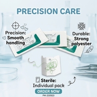 Suture chirurgicale à retour d'expérience positive PGA 910 Vicryl PDO Nylon PP USP 1/0 2/0 75cm 90cm Aiguille conique pour hôpital et clinique vétérinaire