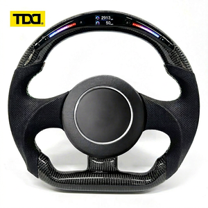 พวงมาลัยคาร์บอน TDD LED สำหรับ Lamborghini Gallardo พร้อมท่อไอเสีย ทำจากคาร์บอนไฟเบอร์แท้ - Product Image 1