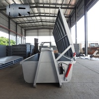 Récipient Roll Off de déchets de construction de galvanisation avec le système de levage hydraulique Nouveau Skip Bin Solid Waste Recycling Hook Lift Bacs