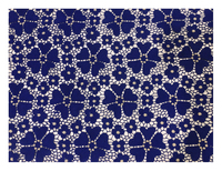 Tissu en dentelle brodée polyester/métallique 2026, tricoté, poids moyen, respirant, résistant aux plis, pour accessoires vestimentaires