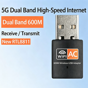 IFA01 อะแดปเตอร์ไวไฟไร้สายแบบ USB ภายนอกสำหรับคอมพิวเตอร์ ความเร็ว 600Mbps ชิป RTL8811CU การ์ดเชื่อมต่อเครือข่าย - Product Image 5
