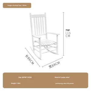 Wholesale Outdoor Leisure <strong>White</strong> Spray Painted Adult Paper <strong>Rocking</strong> <strong>Chair</strong> Modern Minimalist Camping Picnic Backrest <strong>Chair</strong> - Product Image 6