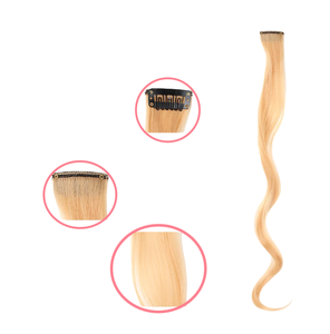 Dài Thẳng Nhiệt Độ Cao Sợi Đầy Màu Sắc Xoăn Sóng Phần Mở Rộng Tóc Clip Trong Tóc Tổng Hợp Sợi Tóc Cho Cô Gái Trẻ Em - Product Image 5