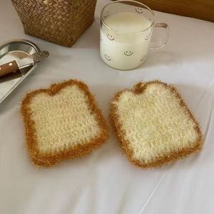 Mignon pain grillé forme réutilisable cuisine chiffons de nettoyage torchons tampon à récurer plumeaux ménage nettoyage - Product Image 5