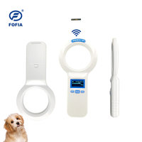 Lector de Microchip RFID 134.2khz Portátil para Mascotas, Perros y Gatos, Escáner de Microchip con Etiqueta de Vidrio, Lector de Etiquetas de Chip para Animales